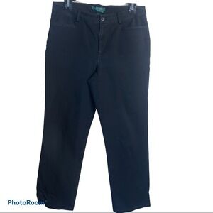 Lauren Ralph Lauren  Black Catlin cropped dress pants Sz 8